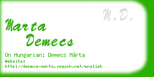 marta demecs business card